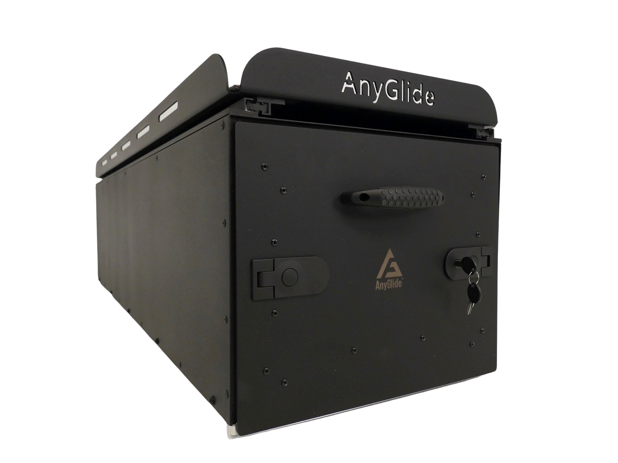 The AnyGlide Truck Bed Storage Solution with Cargo Glide. The most storage for the back of your truck at the best prices. Lockable, dust, and weather resistant. Only uses a third of your truck bed.
