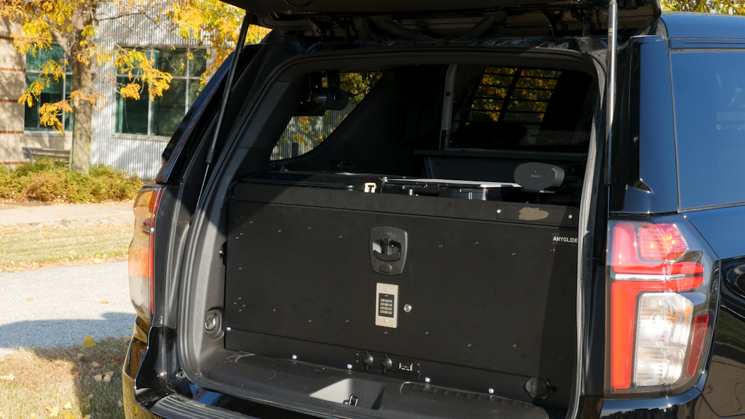 Rear storage box for Chevy Tahoe from AnyGlide